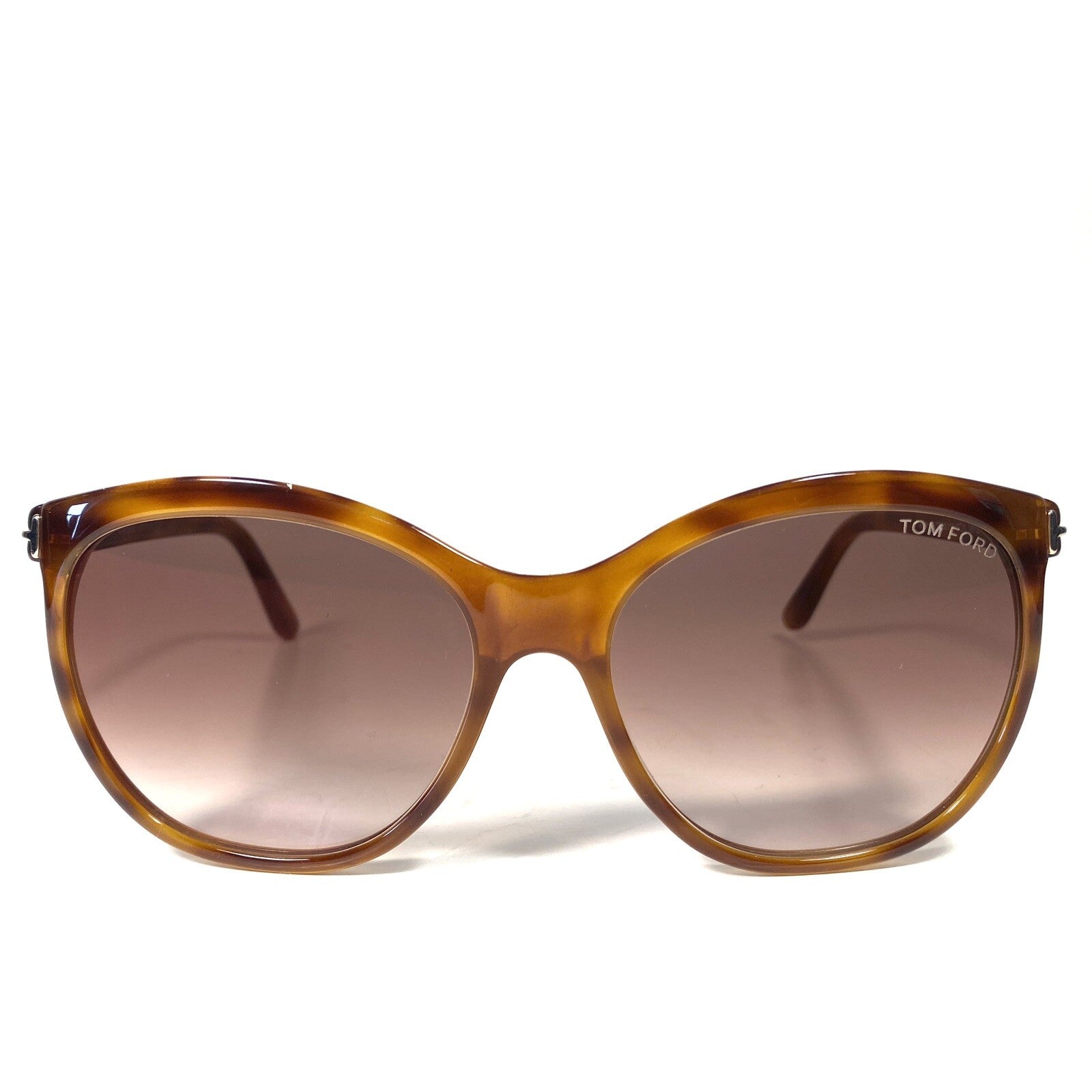 TOM FORD Womens TF568 53G Geraldine-02 Tortoise Sunglasses Brown (MSRP $450)