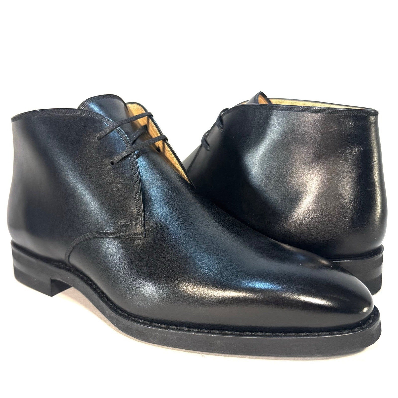 BALLY Scribe Mens Skiligny Calf Leather Chukka Boots Black 8.5 EEE (MSRP $1,195)