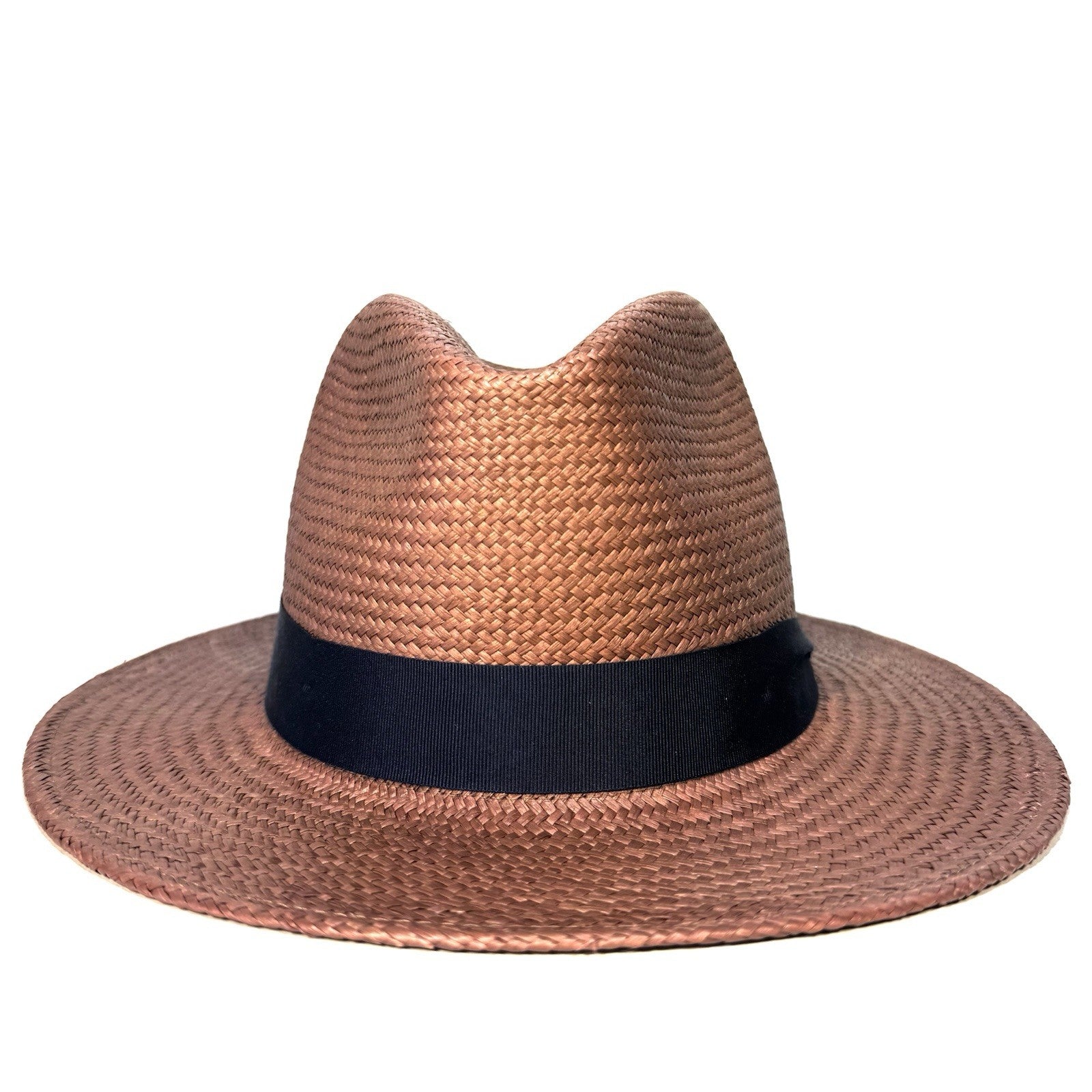 RAG & BONE Womens Panama Packable Straw Ribbon Hat Creme Caramel M (MSRP $250)