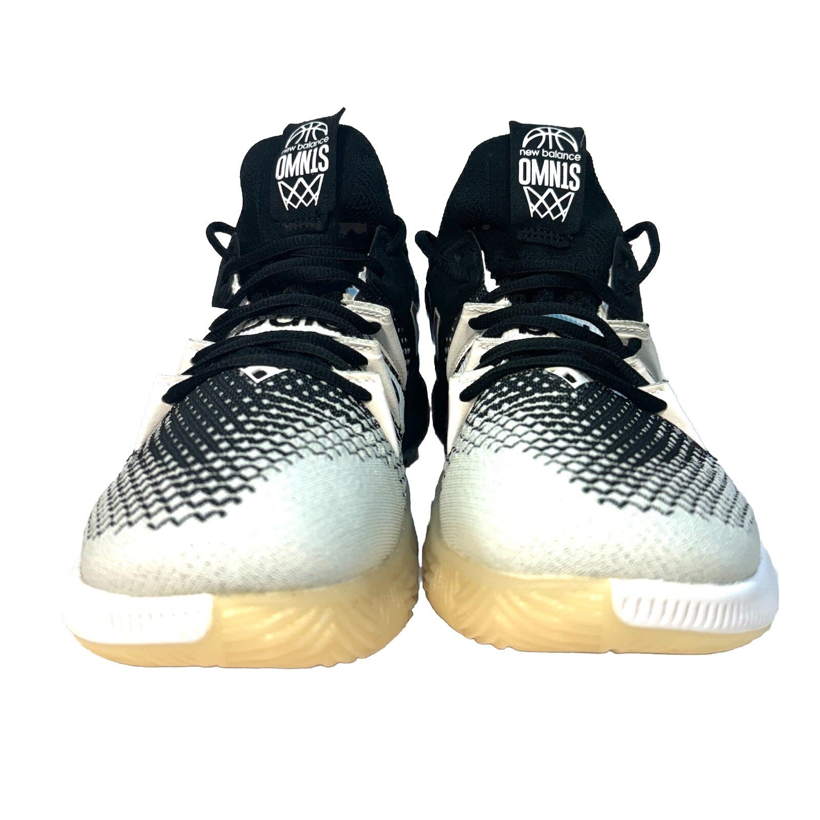 NEW BALANCE Mens Omn1s BBOMNLWB Low Basketball Sneakers Black White (MSRP $140)
