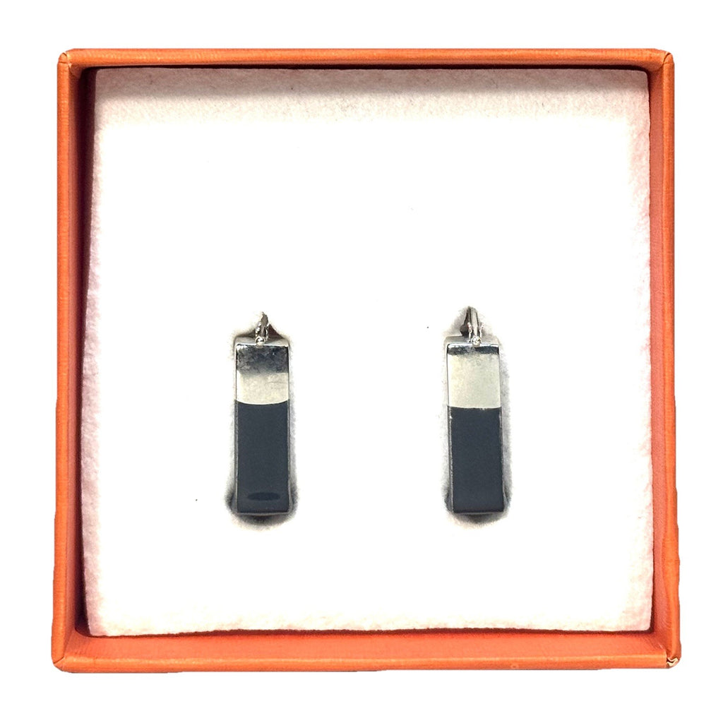 HERON PRESTON Womens Dip Dye Chain Earrings Silver Grey (MSRP $205)