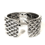 JOHN HARDY Womens 18k Gold .925 Silver Naga Scales Kick Cuff (MSRP $2,995)