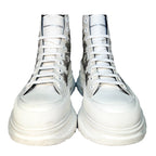 ALEXANDER MCQUEEN Mens Beaded Treadslick High Top Sneakers White 42 -MSRP $1,690