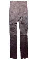 HELMUT LANG Womens Zip Leather Pants Wine Brown (MSRP $1,095)