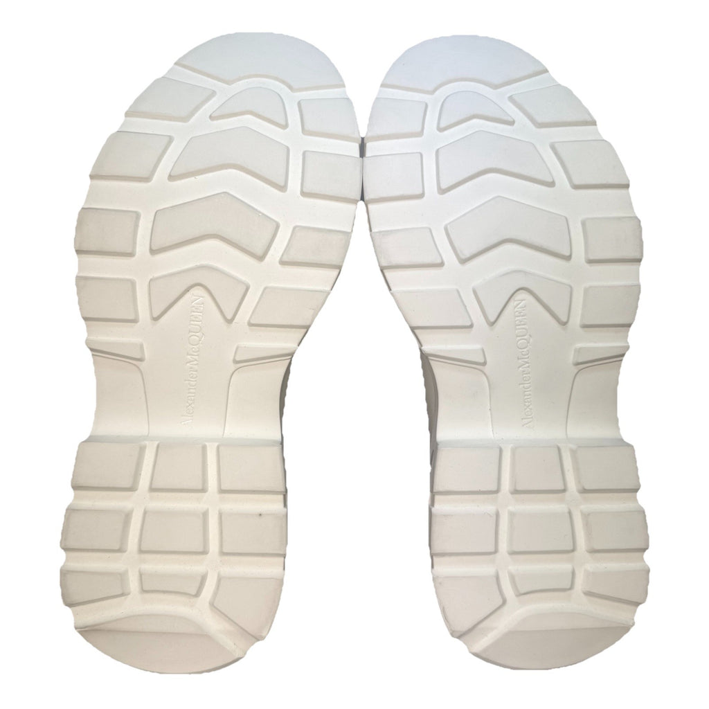 ALEXANDER MCQUEEN Mens Tread Slick Leather Hightop Sneaker Boots Grey -MSRP $990