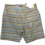 PRANA Mens 7in Fenton Board Shorts Swim Trunks Flint Stripe Grey 30 (MSRP $65)