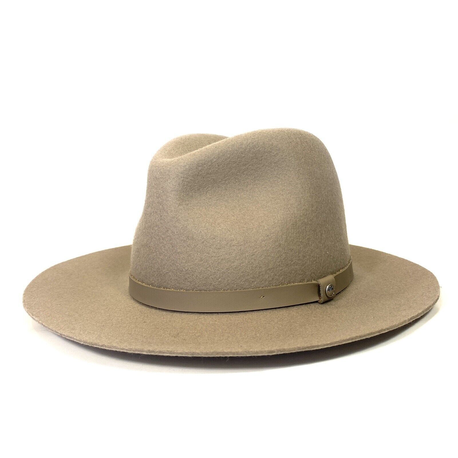 RAG & BONE Womens Wool Felt Floppy Brim Fedora Hat Warm Grey (MSRP $250)