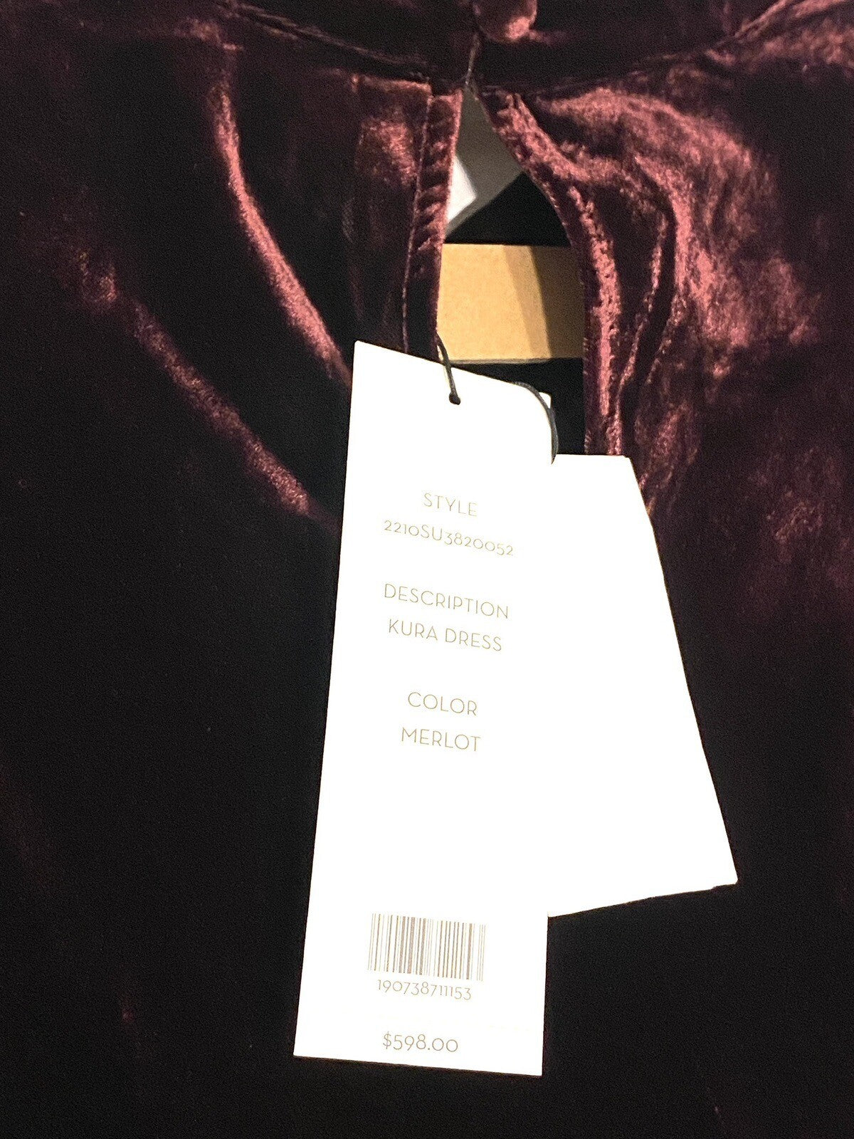 VERONICA BEARD Kura Velvet Sleeveless Maxi Dress Merlot Red (MSRP $598)