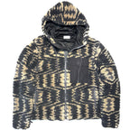 JOHN ELLIOTT Mens Morgan Camo Jacquard Fleece Sherpa Zip Hoodie Jacket Green S