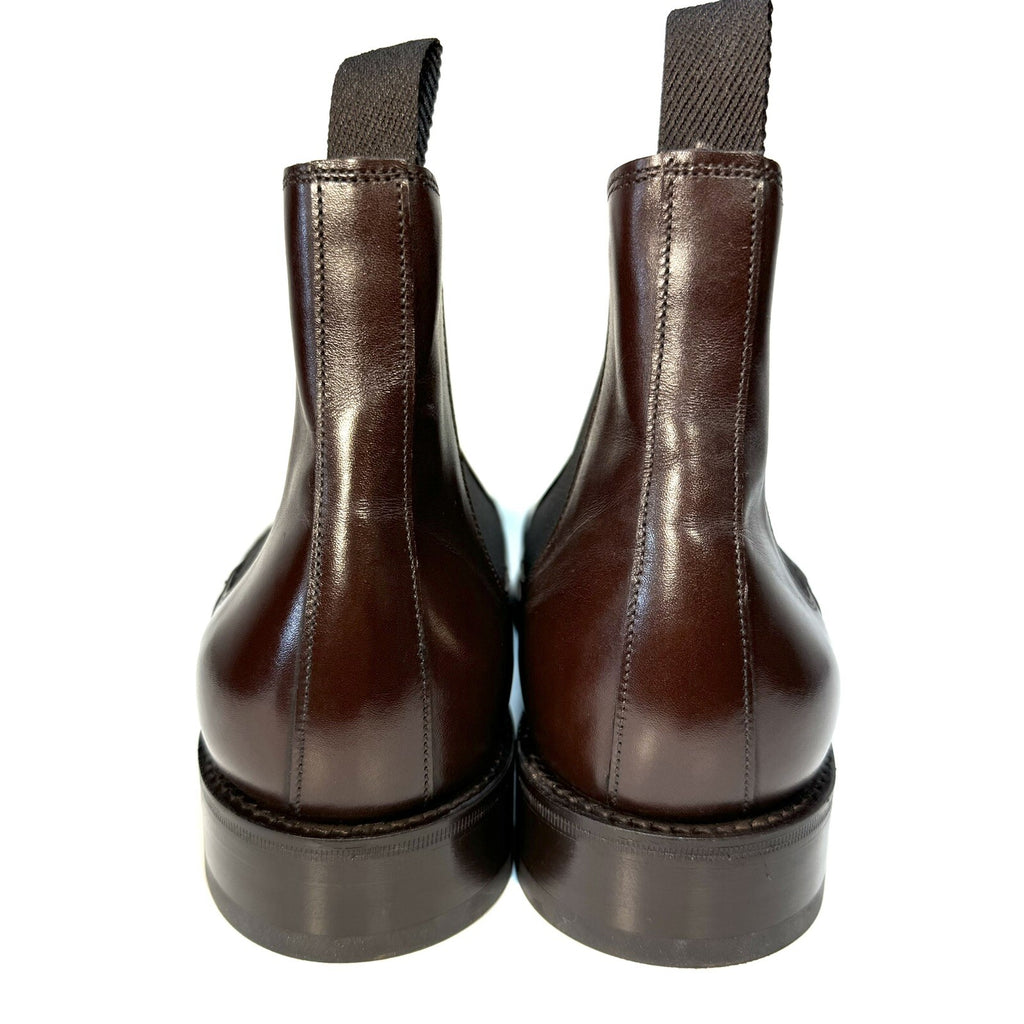 JOHN LOBB Mens Carne Leather Oxford Chelsea Boots Oak Brown 9.5 (MSRP $2,360)