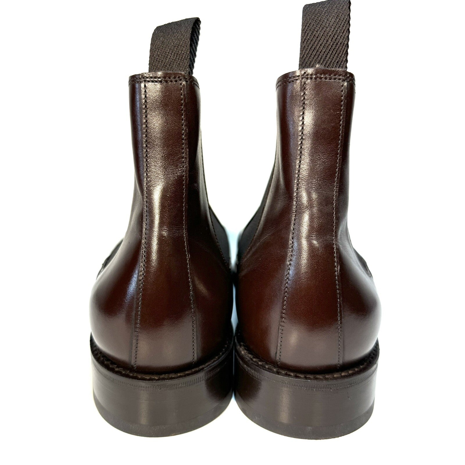 JOHN LOBB Mens Carne Leather Oxford Chelsea Boots Oak Brown 9.5 (MSRP $2,360)