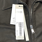 RICK OWENS Mens Brad Nubuck Leather Zip Jacket Dark Dust Grey 50 (MSRP $3,125)