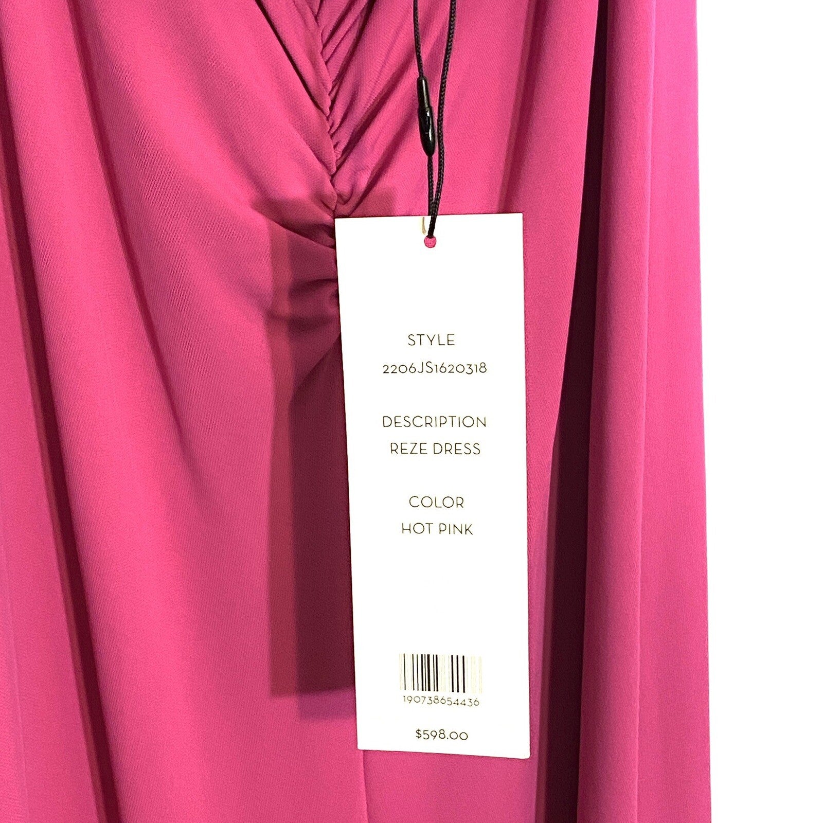 VERONICA BEARD Reze Chain Sleeveless Maxi Dress Hot Pink (MSRP $598)