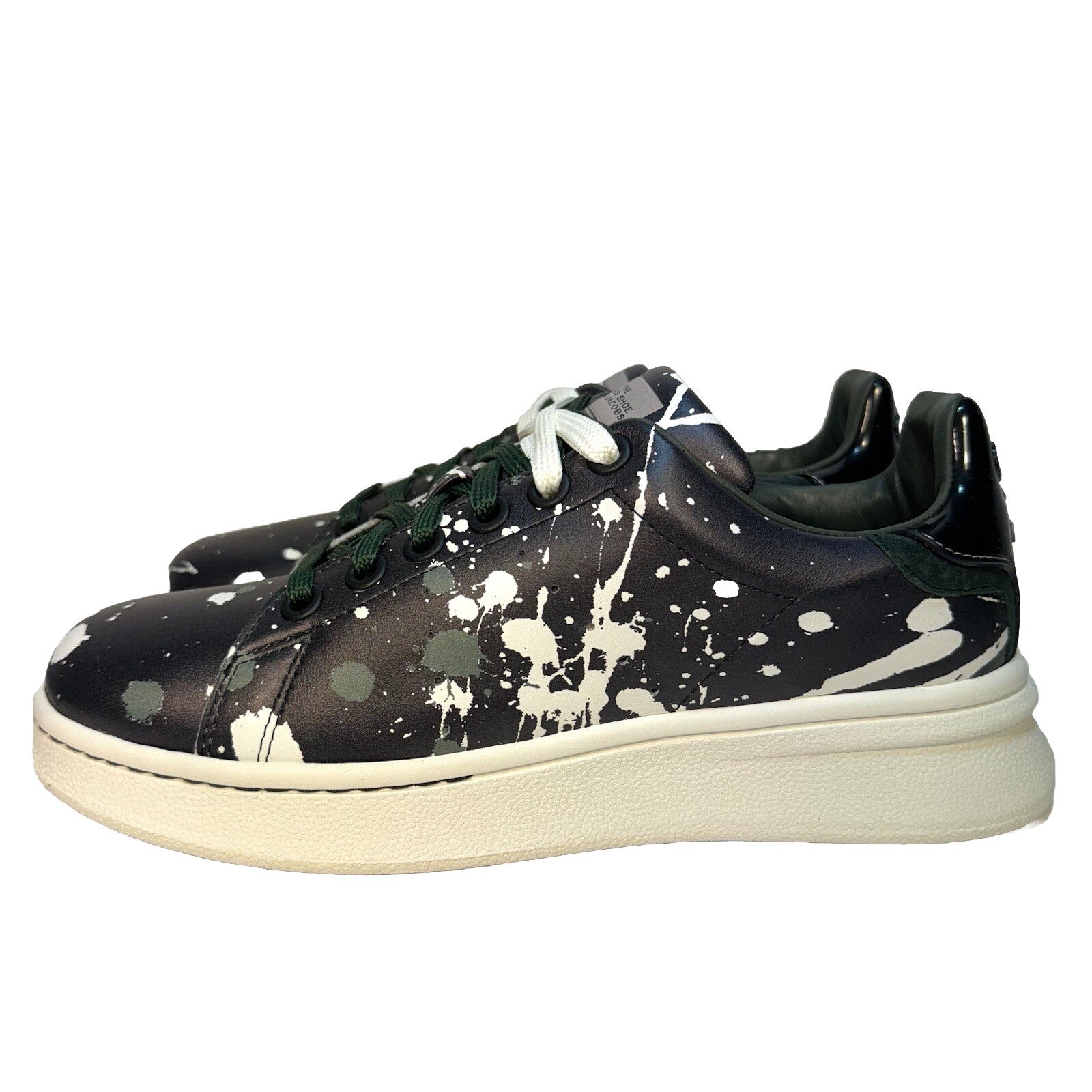MARC JACOBS Womens The Paint Splatter Tennis Shoe Sneakers Black 10 (MSRP $295)