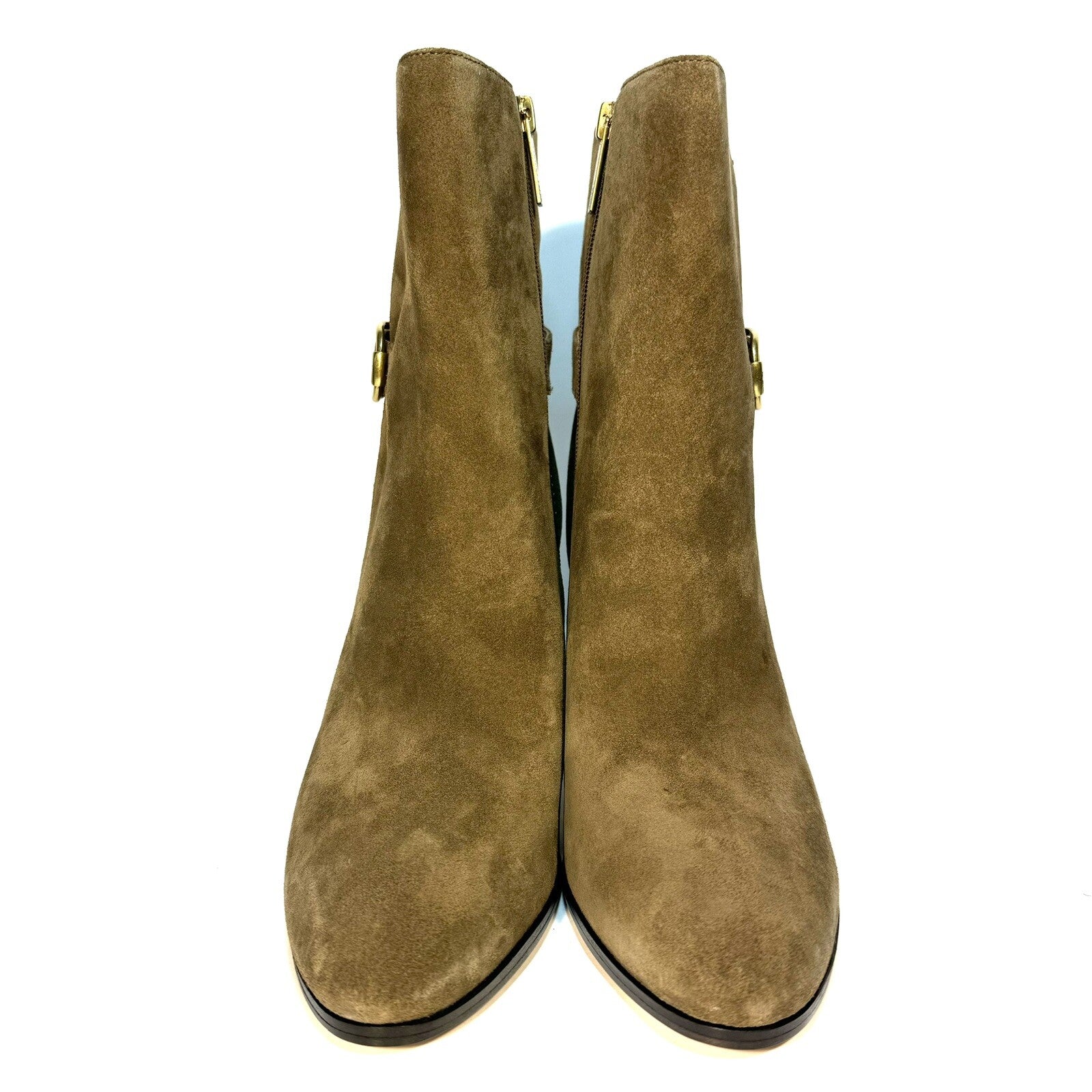 VERONICA BEARD Womens Viv Suede Leather Block Heel Boots Mocha Brown (MSRP $550)