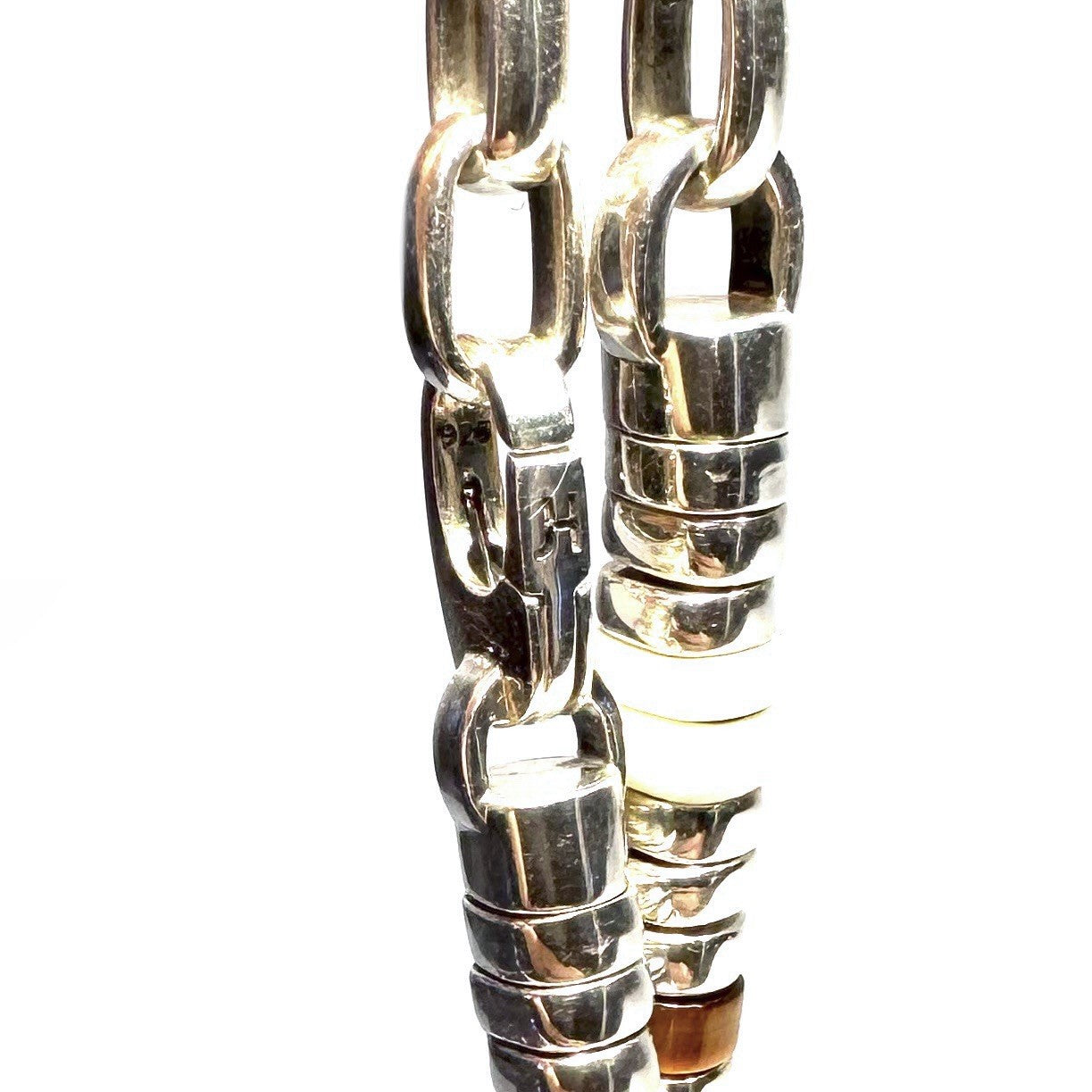 JOHN HARDY Mens .925 Silver 5mm Colorblock Tiger Eye Howlite Choker Necklace