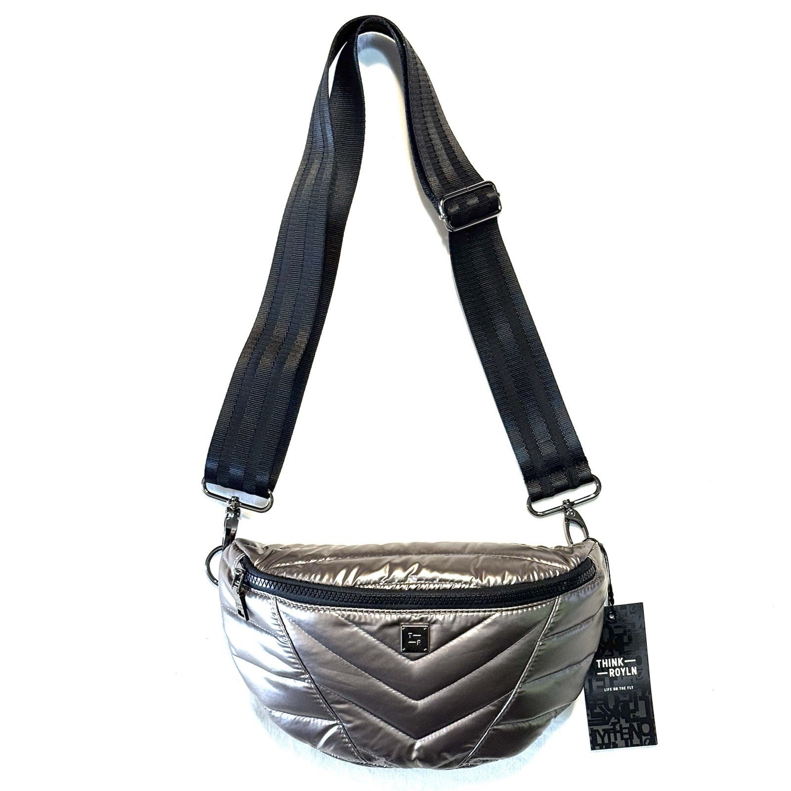 THINK ROYLN Little Runaway Sling Crossbody Bag Pearl Latte Grey (MSRP $128)