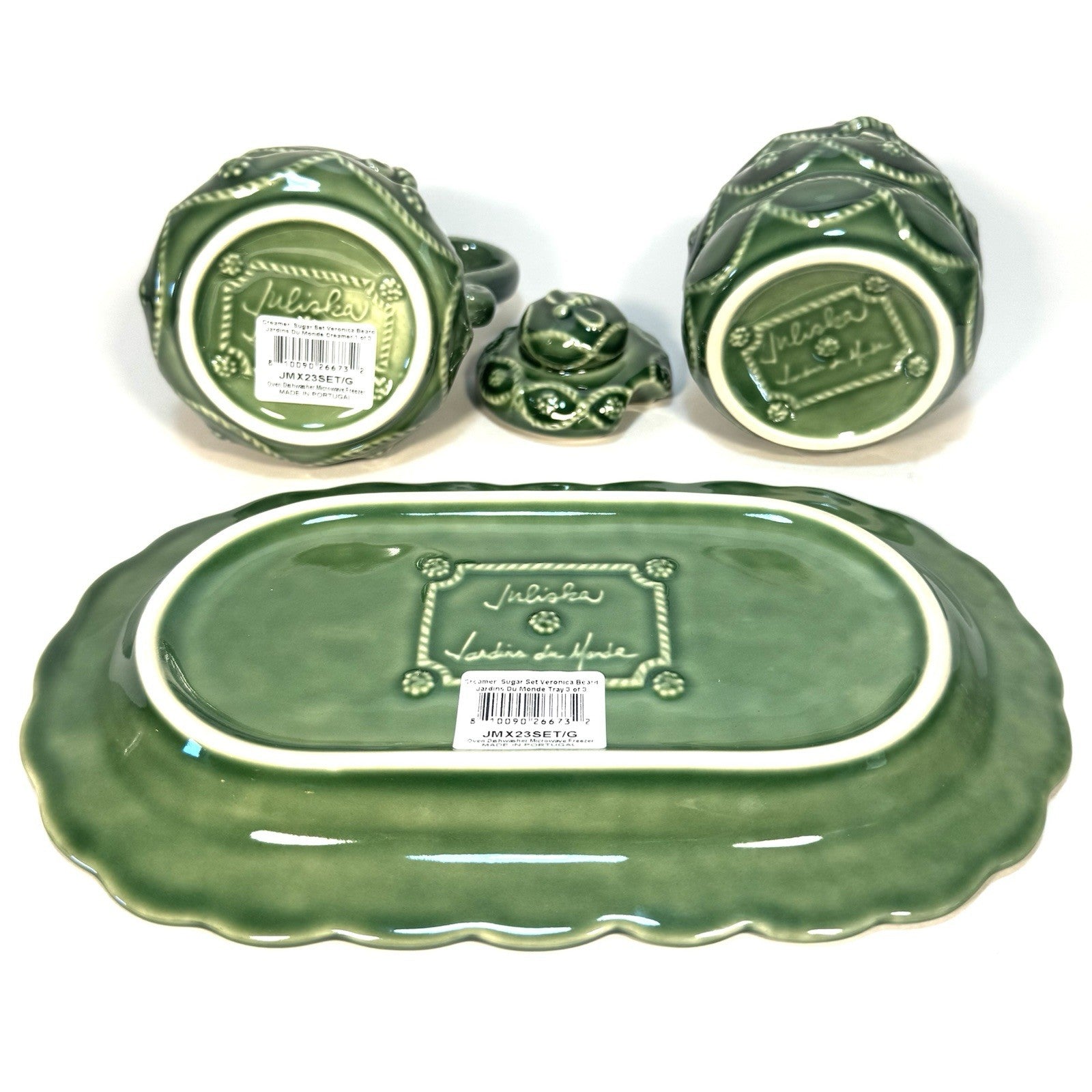 JULISKA x VERONICA BEARD Jardins Du Monde Tea Cream Sugar Set Green (MSRP $150)