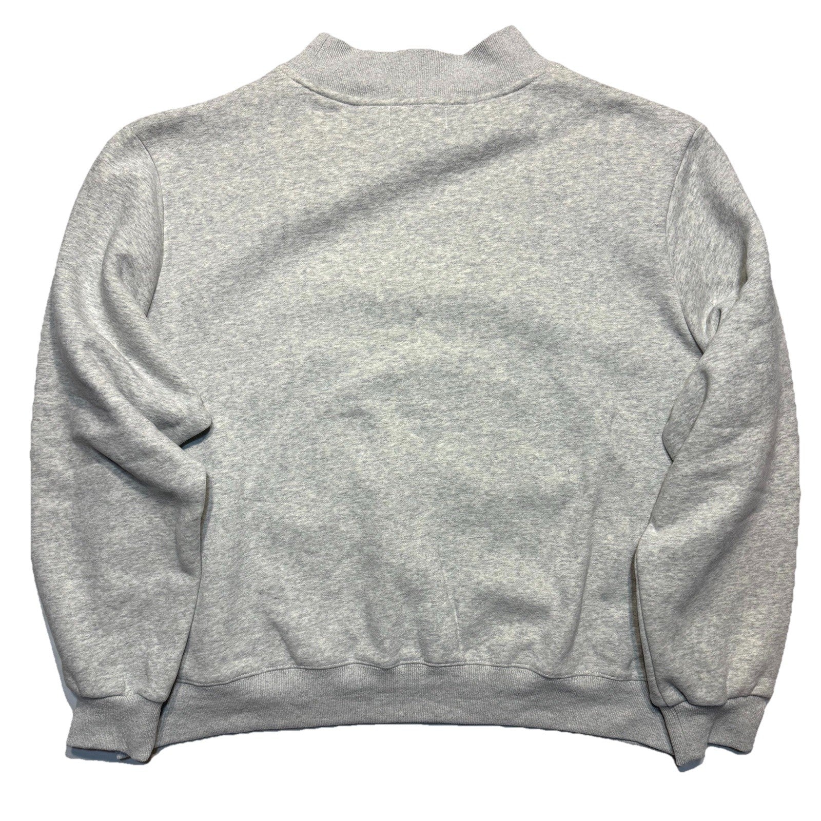 PARKE Womens Fleece NYC Taxi Cab Logo Mockneck Sweatshirt Heather Grey L/XL