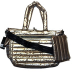 THINK ROYLN Two Faced Reversible Tote Bag Pearl Cashmere Gold (MSRP $198)