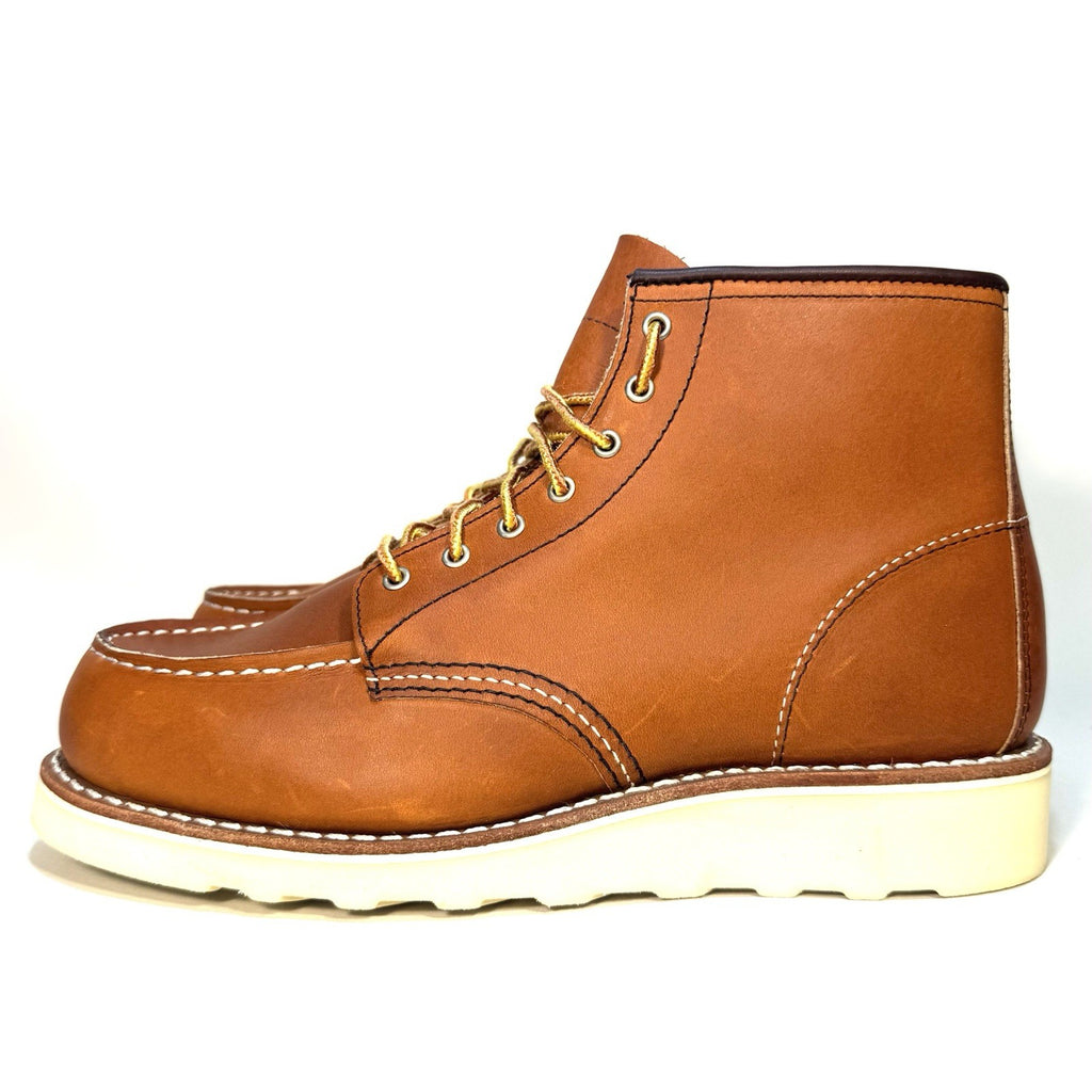 RED WING Womens Classic Moc Lace Up Boots Oro Legacy Brown 8.5 (MSRP $320)
