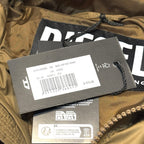 DIESEL Mens New Step Out Logo Puffer Jacket Coat Coffee Tan (MSRP $475)