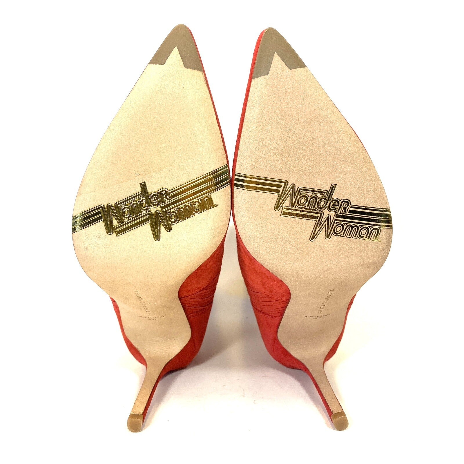 VERONICA BEARD Wonder Woman Lisa Suede Leather Heel Boots Red (MSRP $498)