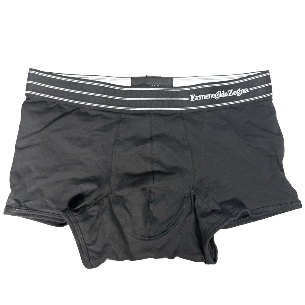 ERMENEGILDO ZEGNA Mens Stretch Cotton Trunk Underwear Black XS