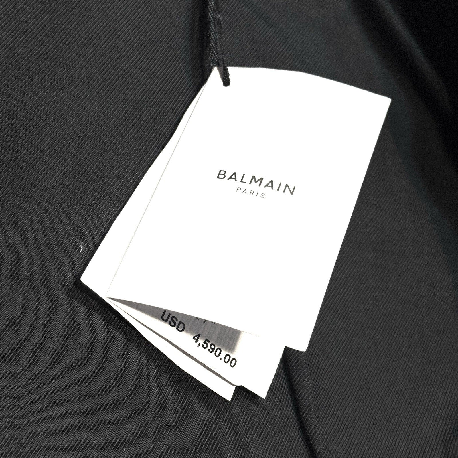 BALMAIN Womens Croc Embossed Leather Motorcycle Biker Jacket Black (MSRP $4,590)