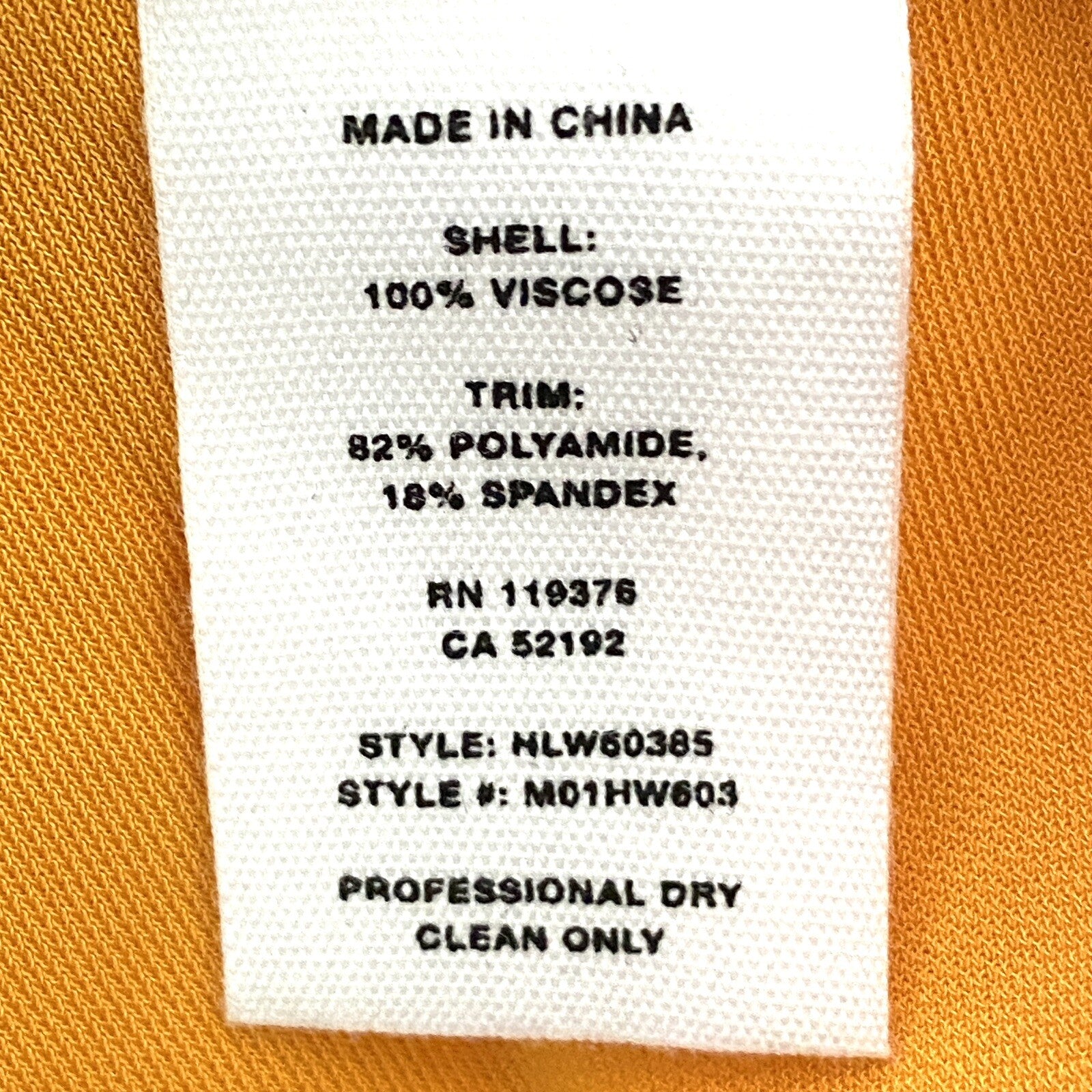 HELMUT LANG Viscose Jersey Twist Beads Long Dress Apricot Orange (MSRP $425)