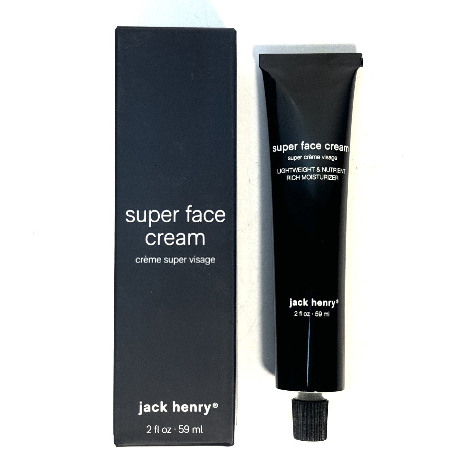 JACK HENRY Super Face Cream Moisturizer Tube 2 fl oz (MSRP $48)