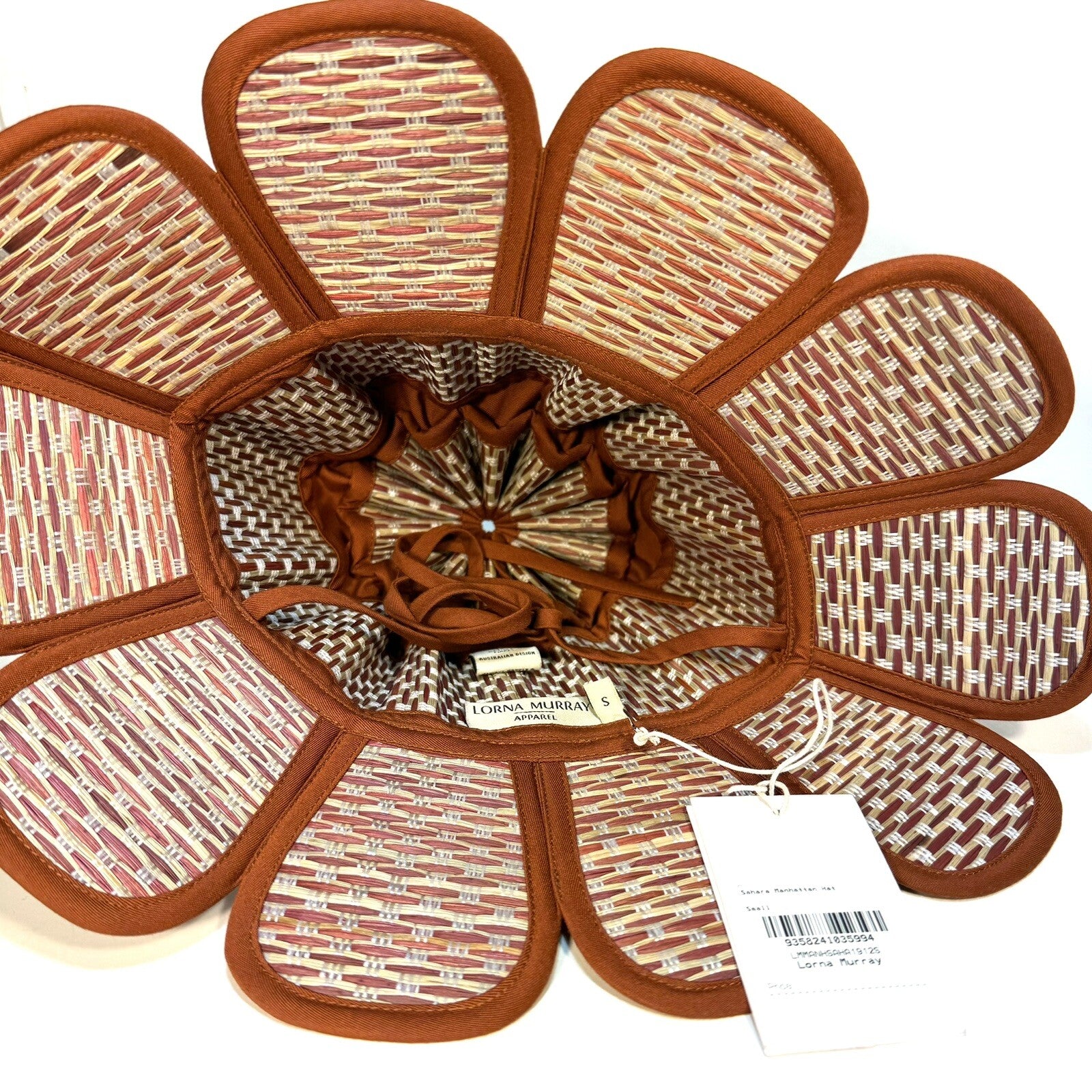 LORNA MURRAY Manhattan Straw Packable Maxi Hat Sahara Brown (MSRP $133)
