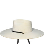 JANESSA LEONE Womens Codi Mexican Palm Straw Hat Bleach Ivory White S -MSRP $280