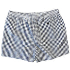TODD SNYDER Mens 5in Gingham Seersucker Weekend Shorts Navy Blue (MSRP $148)
