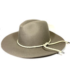 RAG & BONE Womens Valencia Wool Felt Fedora Hat Warm Grey (MSRP $295)