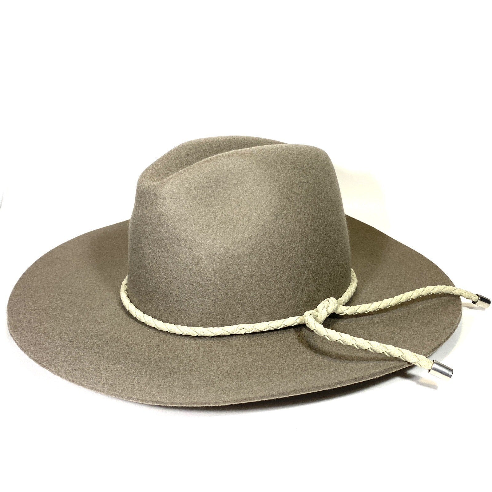 RAG & BONE Womens Valencia Wool Felt Fedora Hat Warm Grey (MSRP $295)