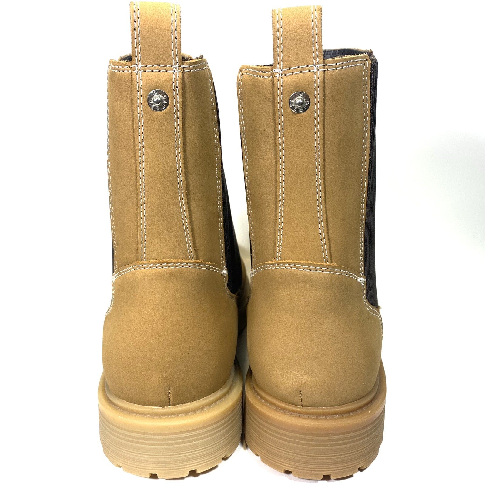 DIESEL Mens Alabhama Nubuck Suede Slip On Combat Boots Bone Brown (MSRP $375)