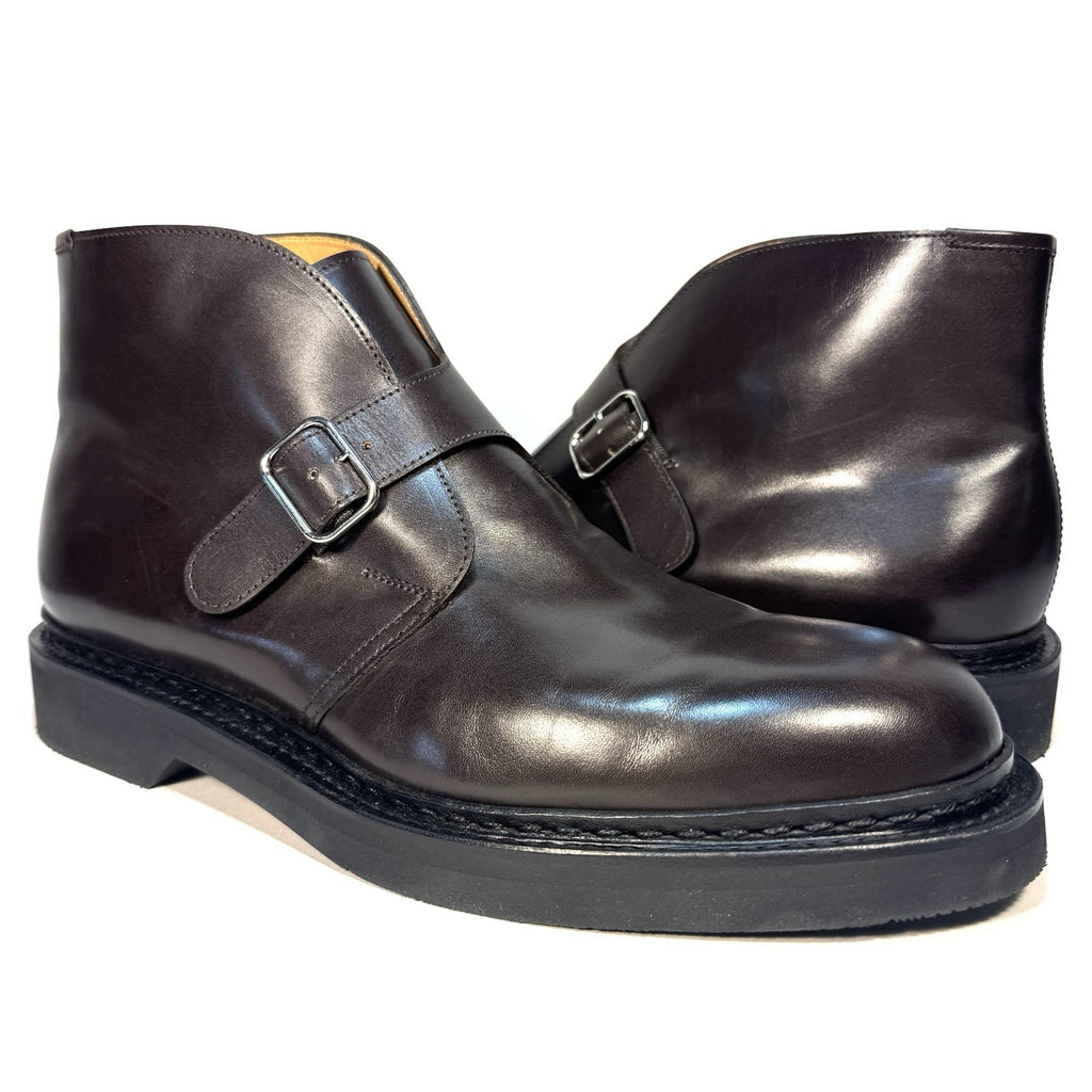 JOHN LOBB Mens Shoreditch Calf Leather Chukka Boots Dark Brown (MSRP $2,010)