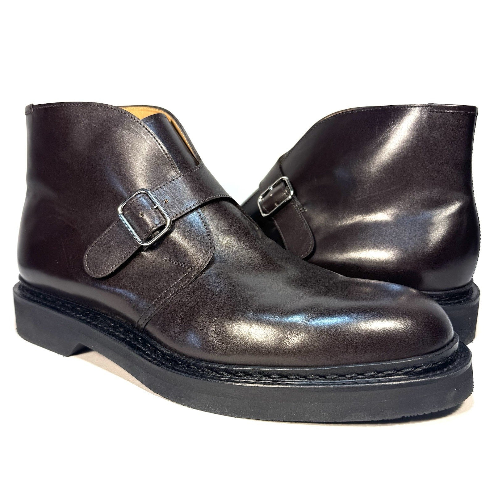 JOHN LOBB Mens Shoreditch Calf Leather Chukka Boots Dark Brown (MSRP $2,010)