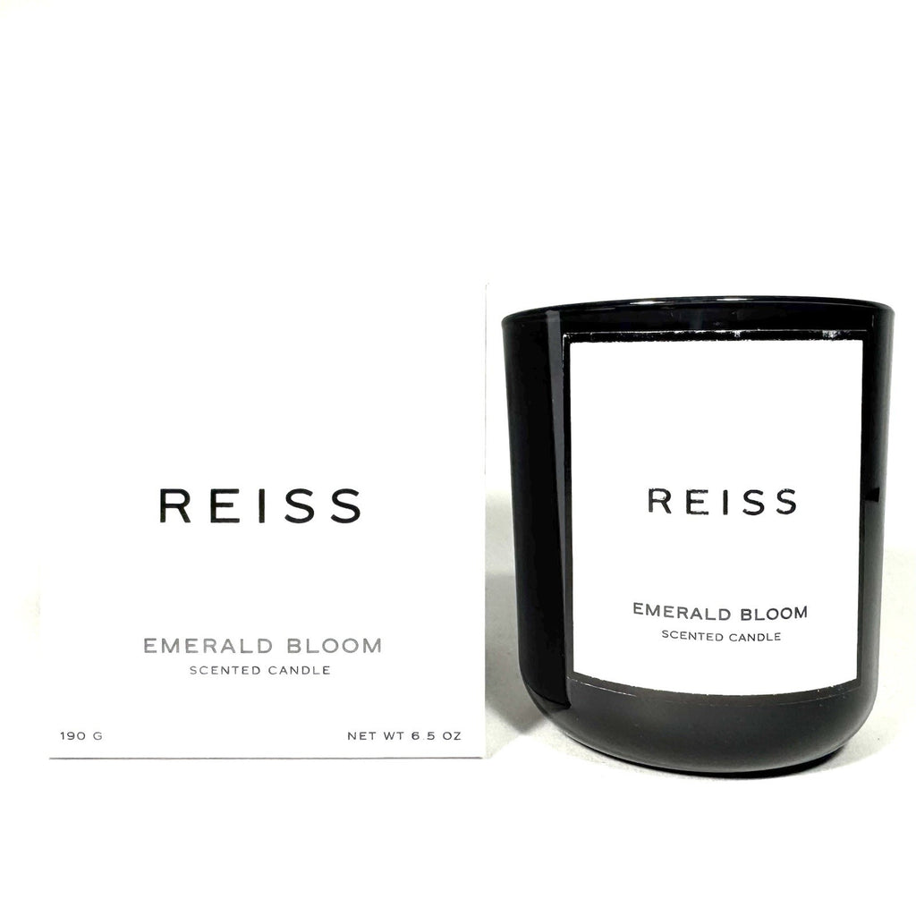 REISS Emerald Bloom Scented Candle Black 6.5 oz (MSRP $55)