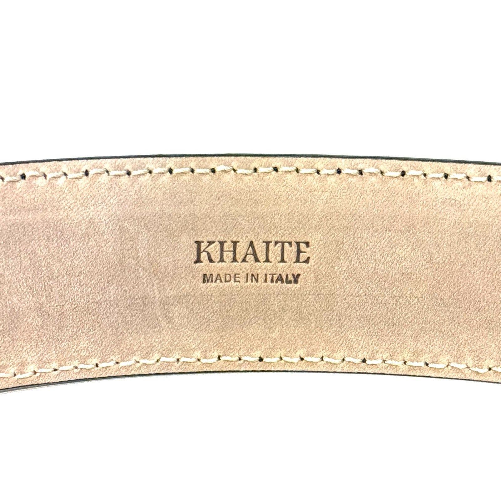 KHAITE Womens The Medium Julius Suede Leather Gold Buckle Belt Black (MSRP $480)