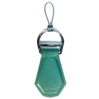 DUNHILL Cadogan Saffiano Leather Key Fob Keychain Green (MSRP $235)