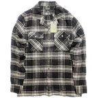 TODD SNYDER Mens Glen Plaid Flannel Two Pocket Camp Shirt Black (MSRP $228)