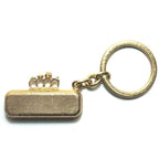ALEXANDER MCQUEEN Brass Mini Skull Clutch Keychain Gold (MSRP $295)
