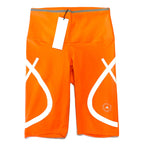ADIDAS STELLA MCCARTNEY Womens TPA Striped Bike Shorts Orange 2XS (MSRP $110)