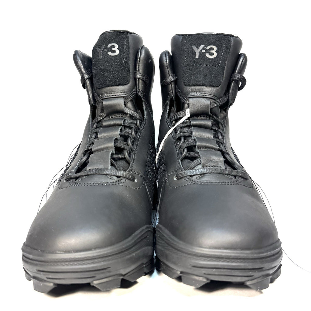 Y-3 Adidas Mens GSG9 Leather Lace Up High Top Sneaker Boots Black (MSRP $400)