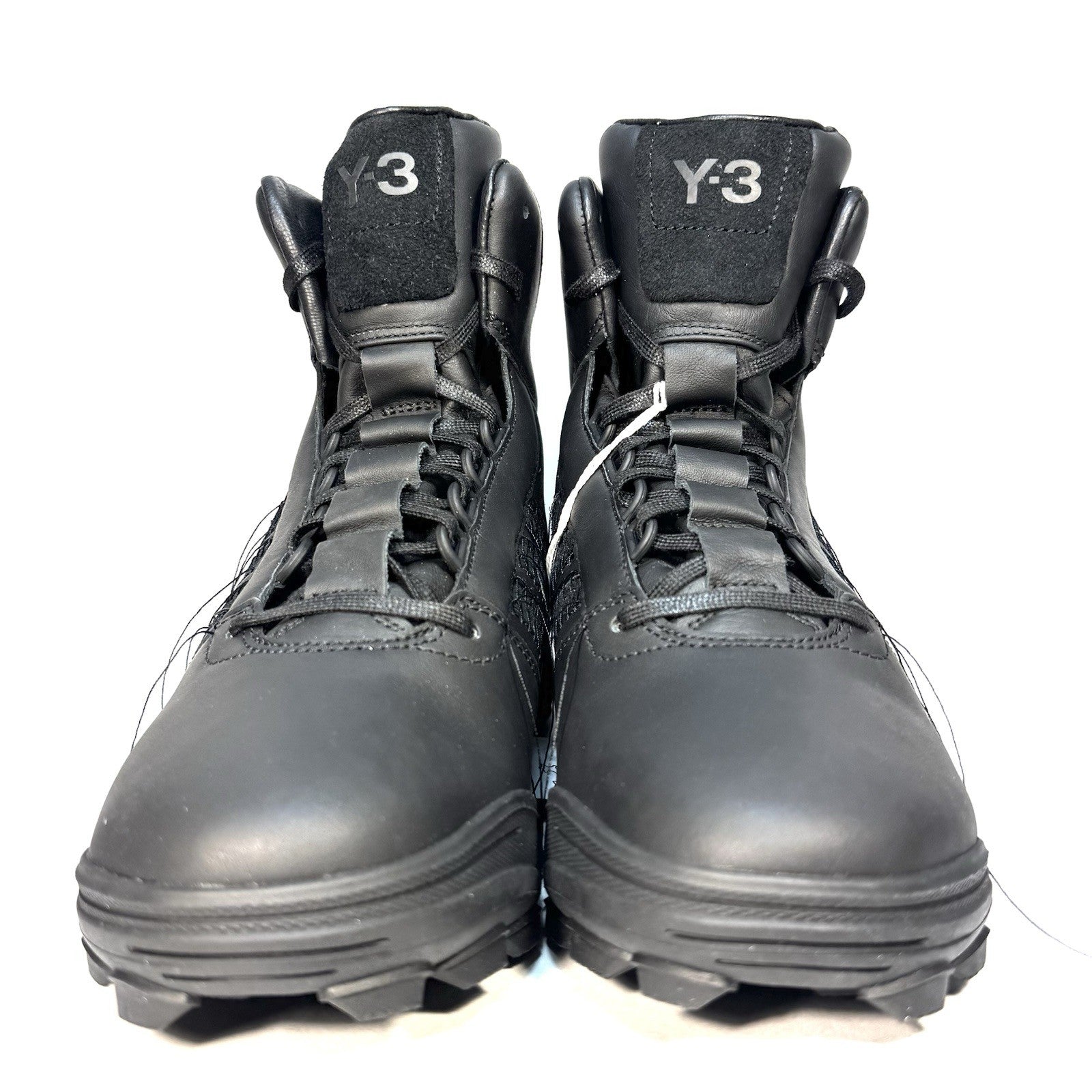 Y-3 Adidas Mens GSG9 Leather Lace Up High Top Sneaker Boots Black (MSRP $400)