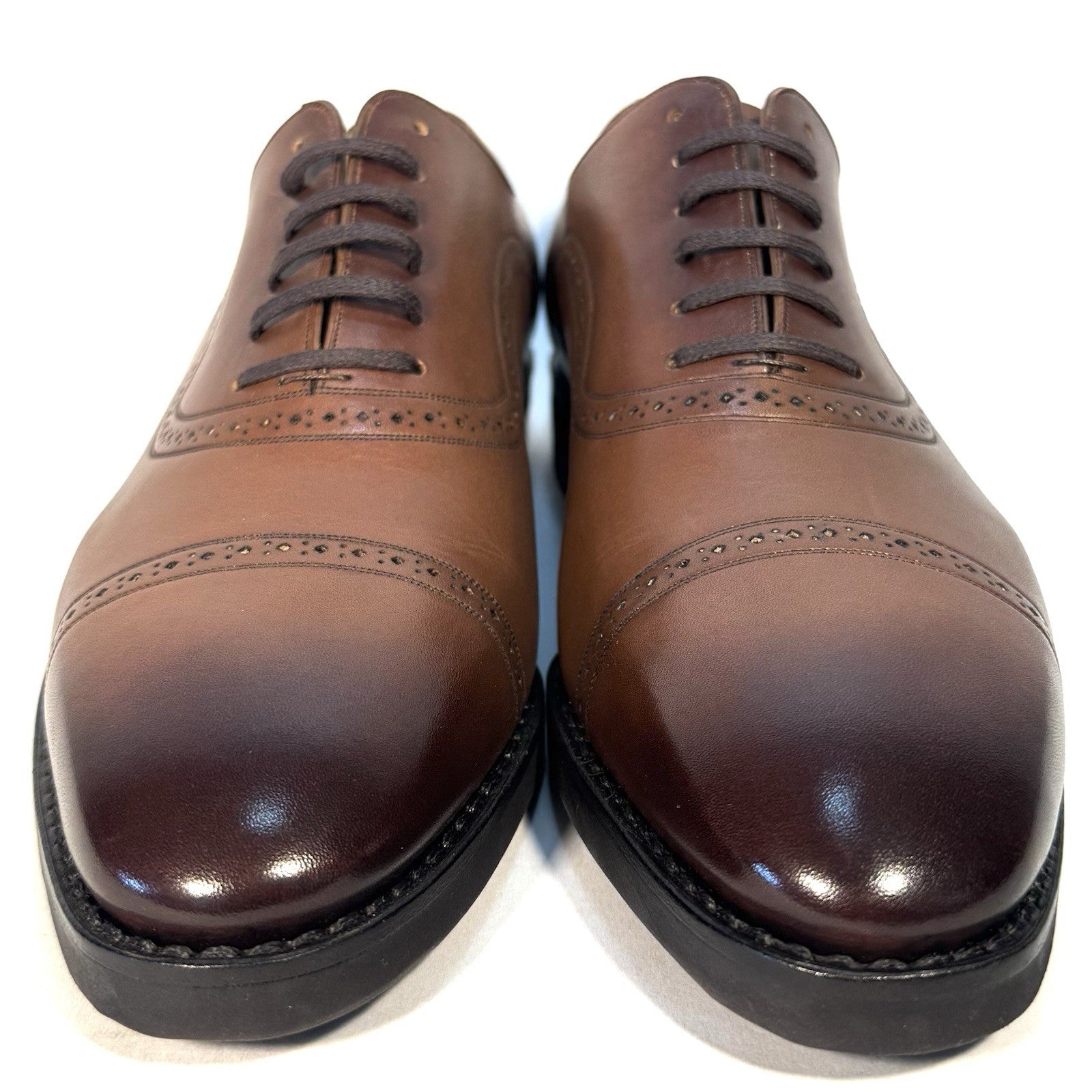 BALLY Scribe Mens Scotch Calf Leather Lace Up Dress Shoes Brown 7 (MSRP $1,200)