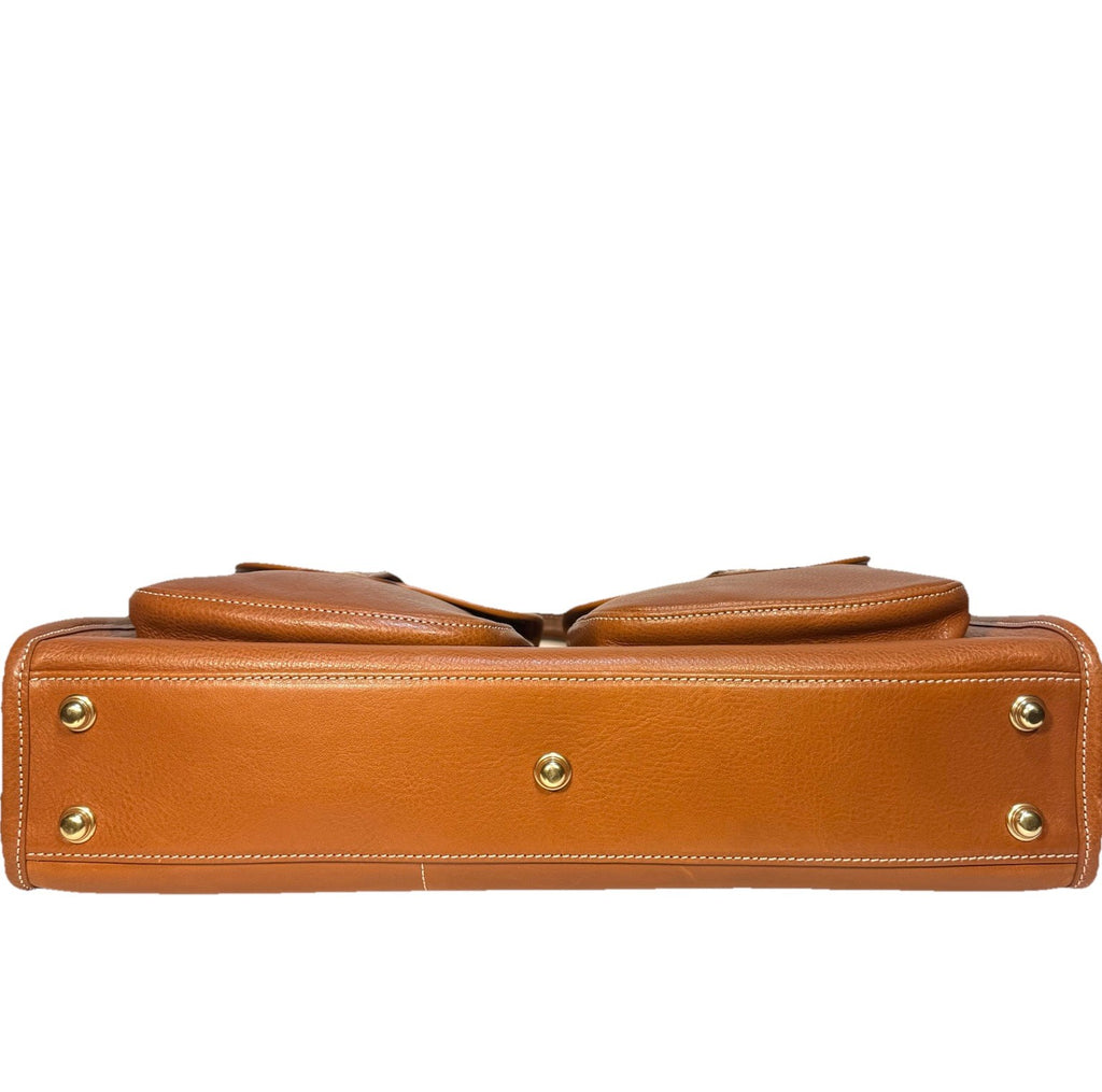 GHURKA Examiner No. 5 Leather Briefcase Messenger Bag Vintage Brown -MSRP $1,895