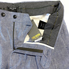 TODD SNYDER Mens Linen Chambray Madison Cuff Shorts Light Blue (MSRP $178)